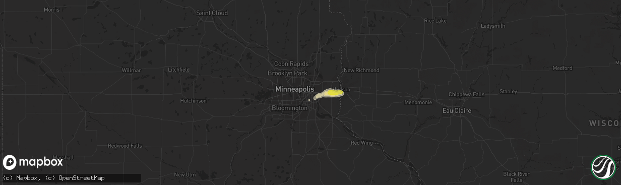 Hail map in Saint Paul, MN on June 28, 2017