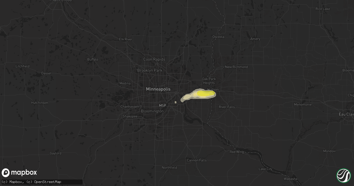Hail map in Saint Paul, MN on June 28, 2017