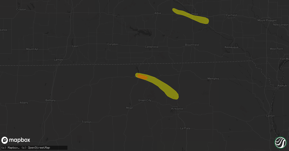 Hail map in Unionville, MO on June 28, 2018