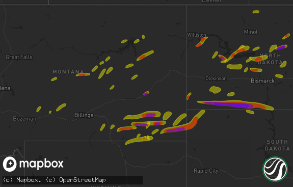 Hail map preview on 06-28-2018