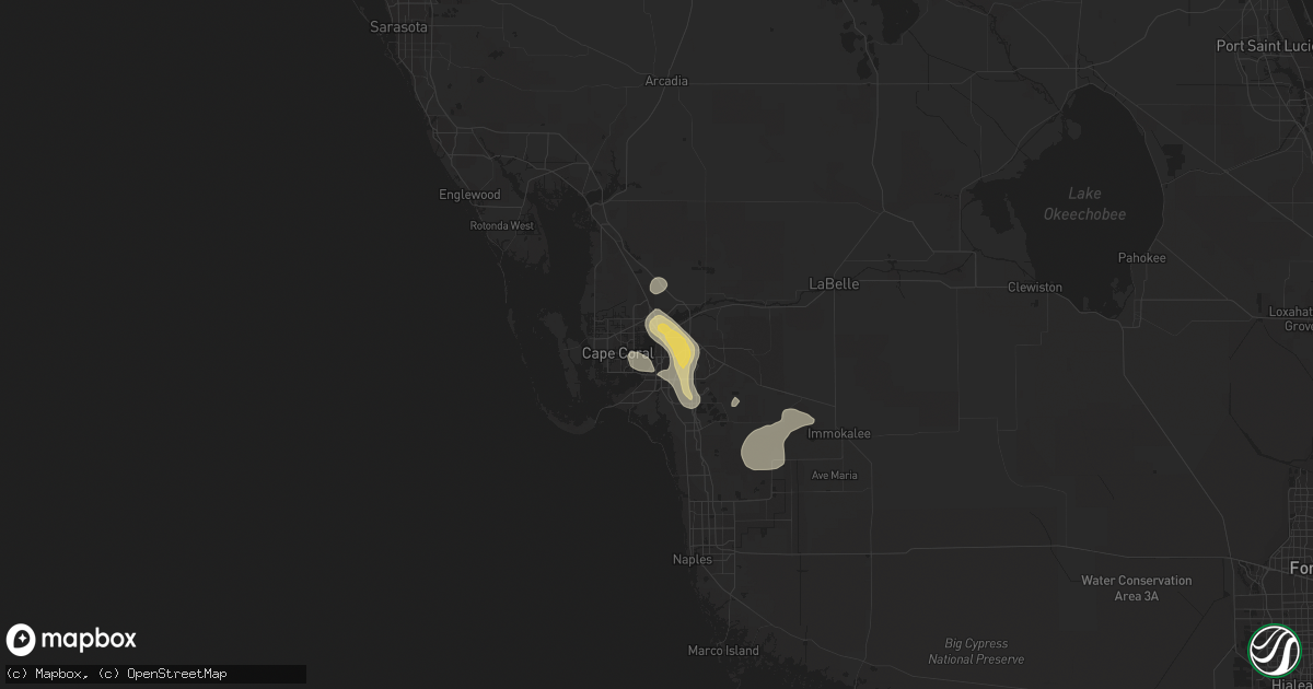 Hail map in Fort Myers, FL on June 28, 2019