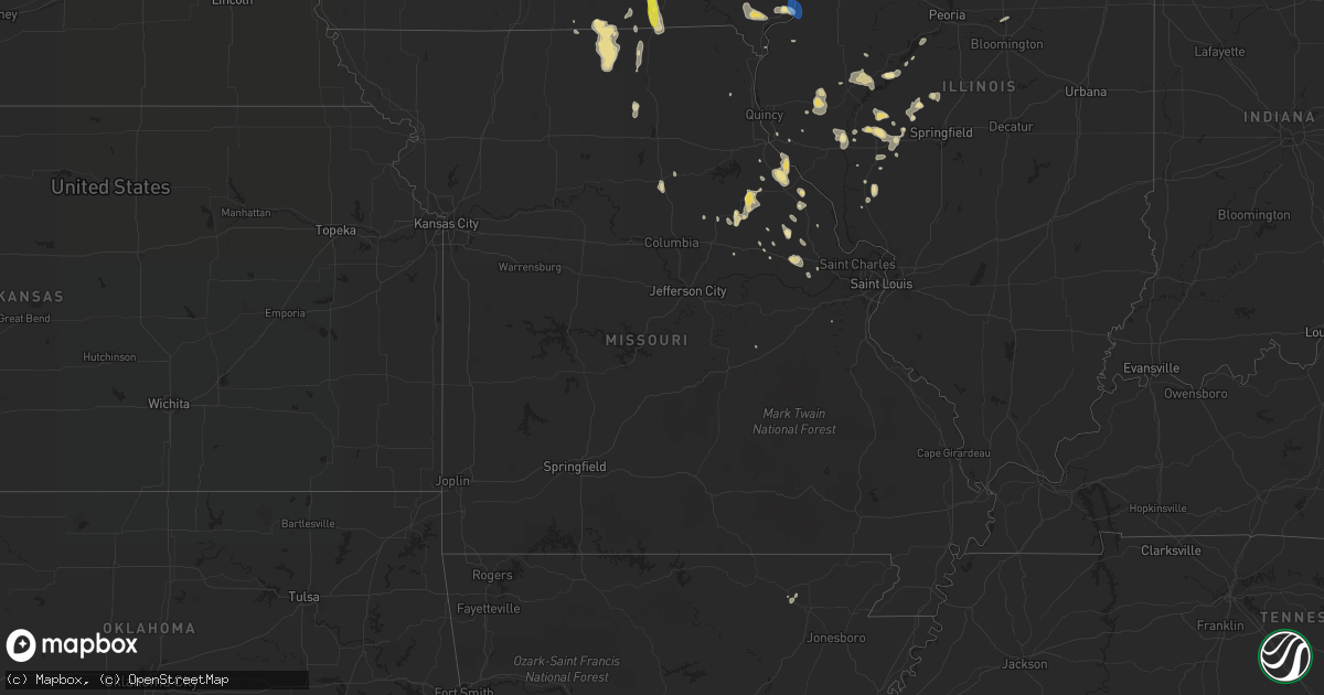 Hail map in Missouri on June 28, 2019