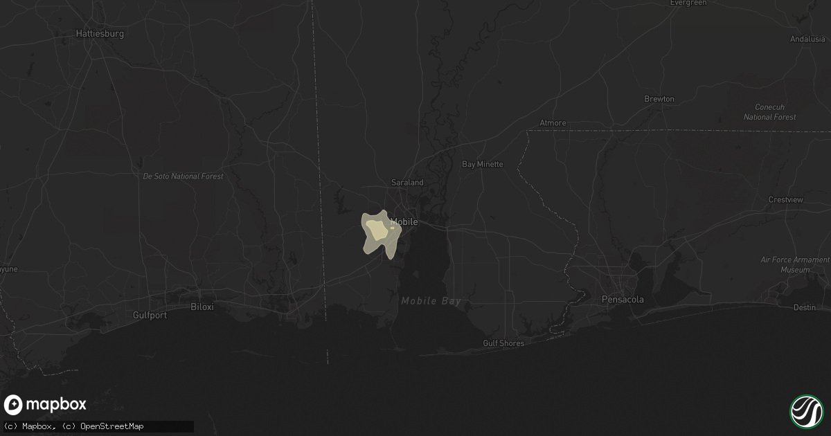 Hail map in Mobile, AL on June 28, 2019