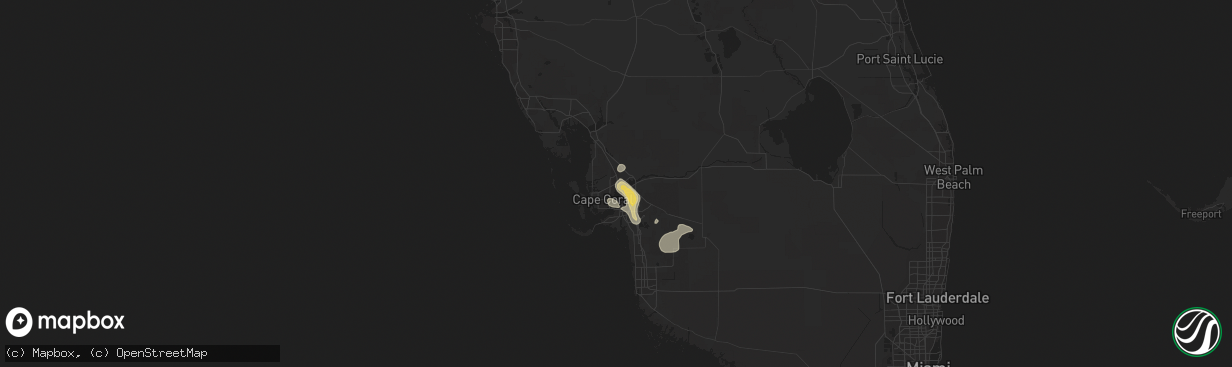 Hail map in North Fort Myers, FL on June 28, 2019