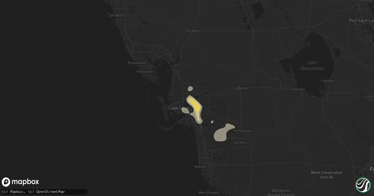 Hail map in North Fort Myers, FL on June 28, 2019