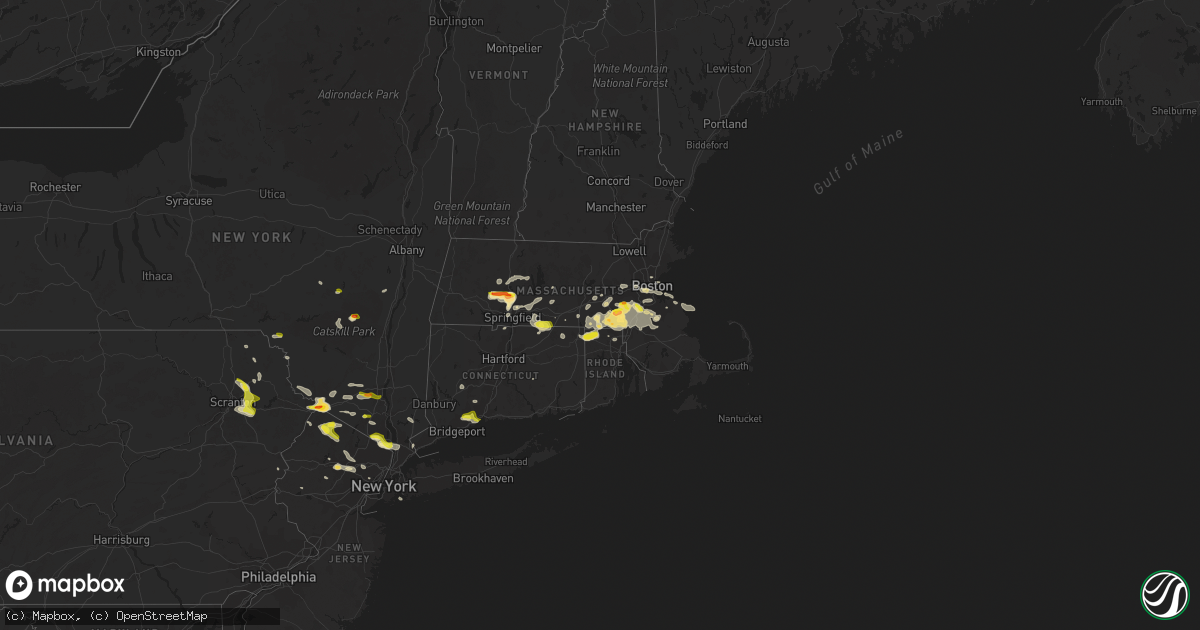 Hail map in Connecticut on June 28, 2020