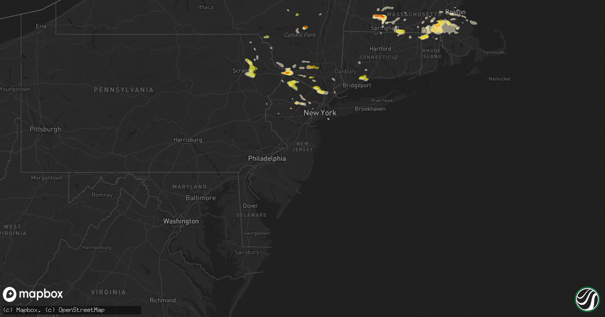Hail map in New Jersey on June 28, 2020