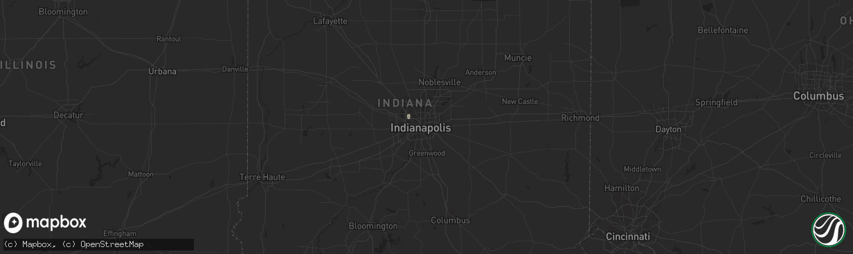 Hail map in Indianapolis, IN on June 28, 2021