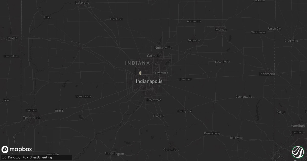 Hail map in Indianapolis, IN on June 28, 2021