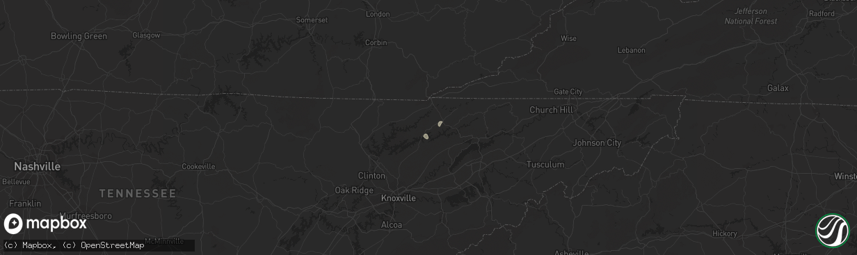 Hail map in New Tazewell, TN on June 28, 2021