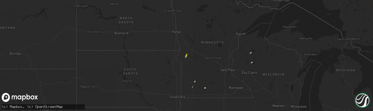 Hail map on June 28, 2021