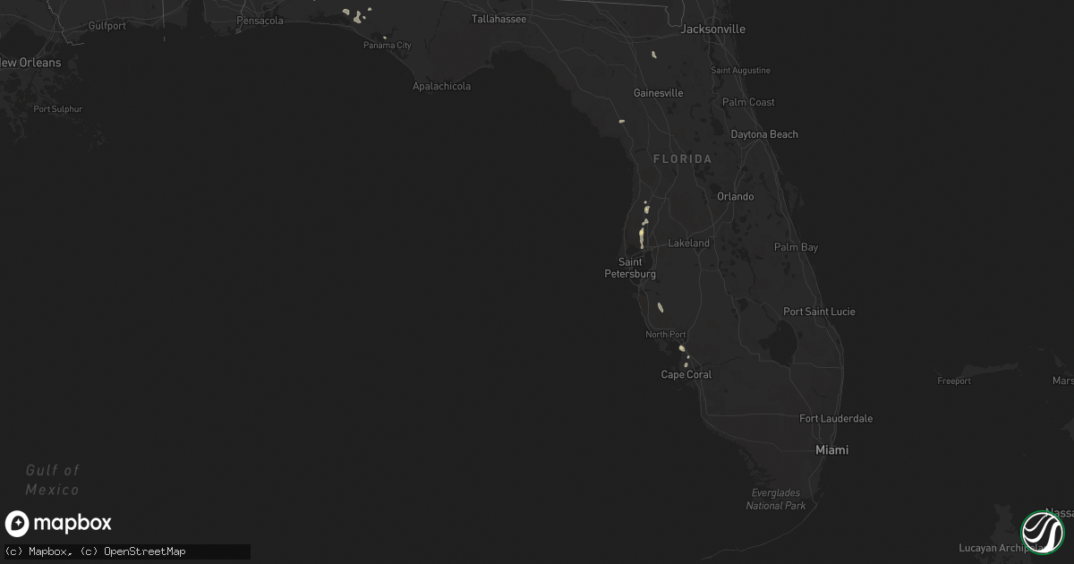 Hail map in Florida on June 28, 2022