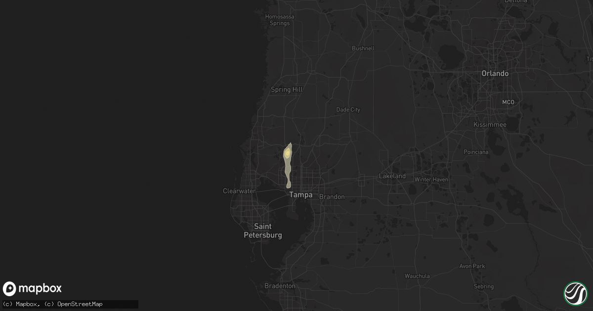 Hail map in Lutz, FL on June 28, 2022
