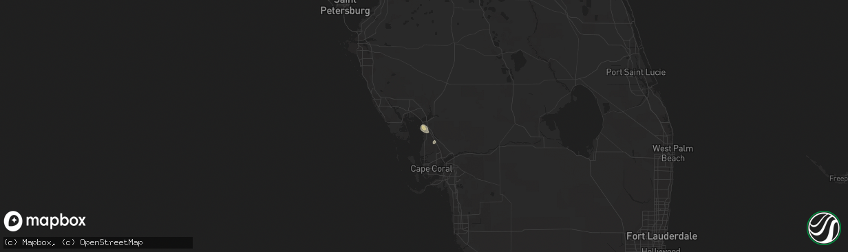 Hail map in Punta Gorda, FL on June 28, 2022