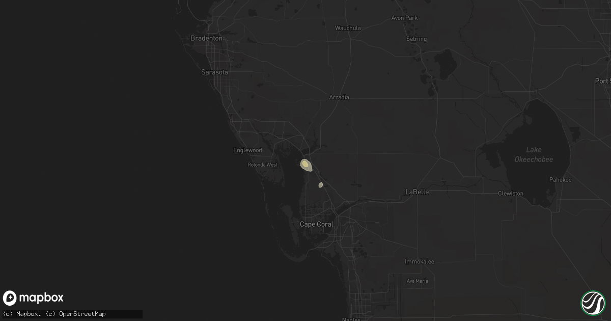 Hail map in Punta Gorda, FL on June 28, 2022