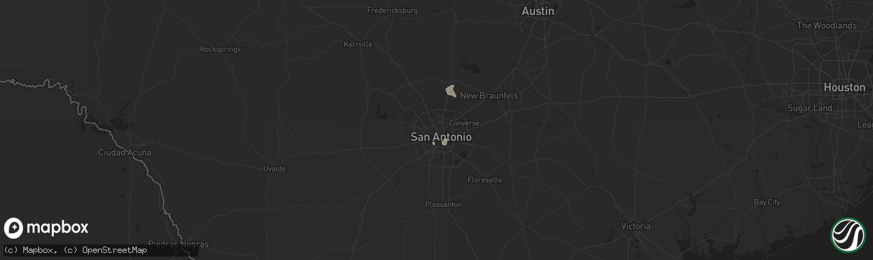 Hail map in San Antonio, TX on June 28, 2022