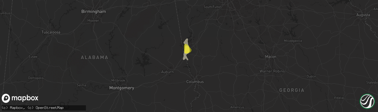 Hail map in West Point, GA on June 28, 2022