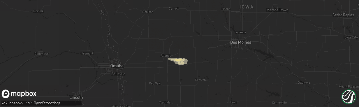 Hail map in Anita, IA on June 28, 2023
