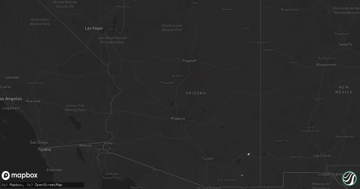 Hail map in Arizona on June 28, 2023