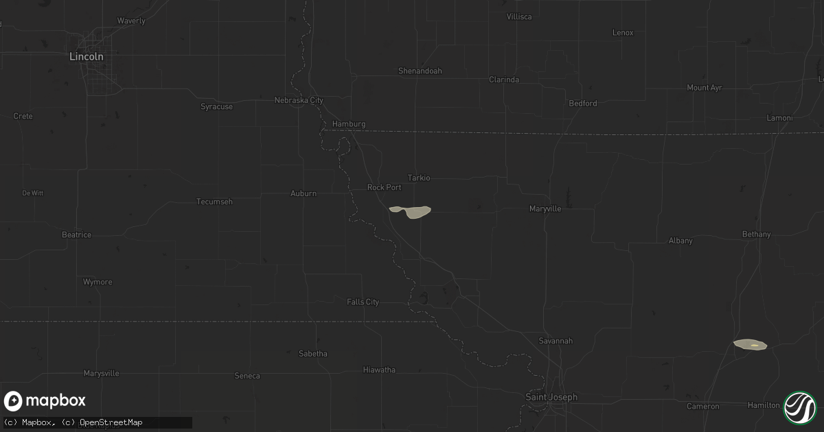 Hail map in Fairfax, MO on June 28, 2023