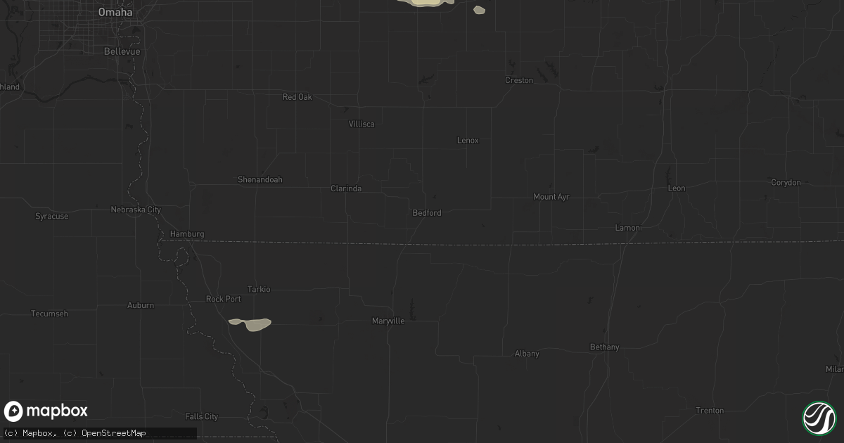 Hail map in Fontanelle, IA on June 28, 2023