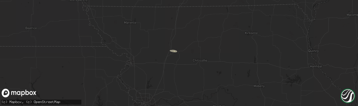 Hail map in Gallatin, MO on June 28, 2023