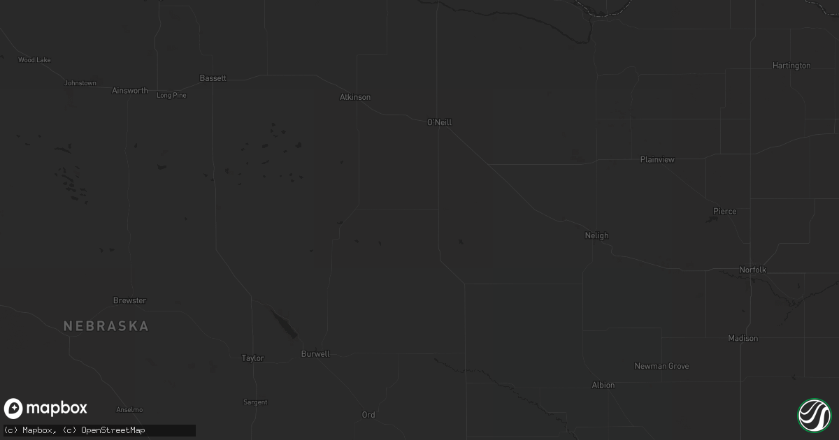 Hail map in Sturgis, SD on June 28, 2023