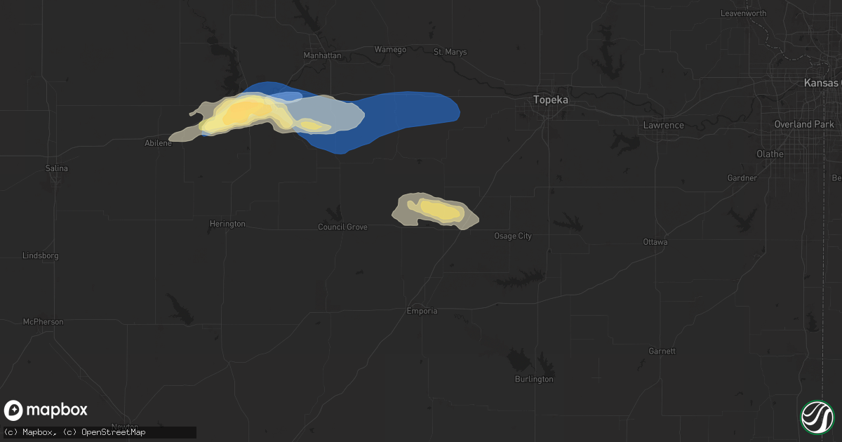 Hail map in Allen, KS on June 28, 2024