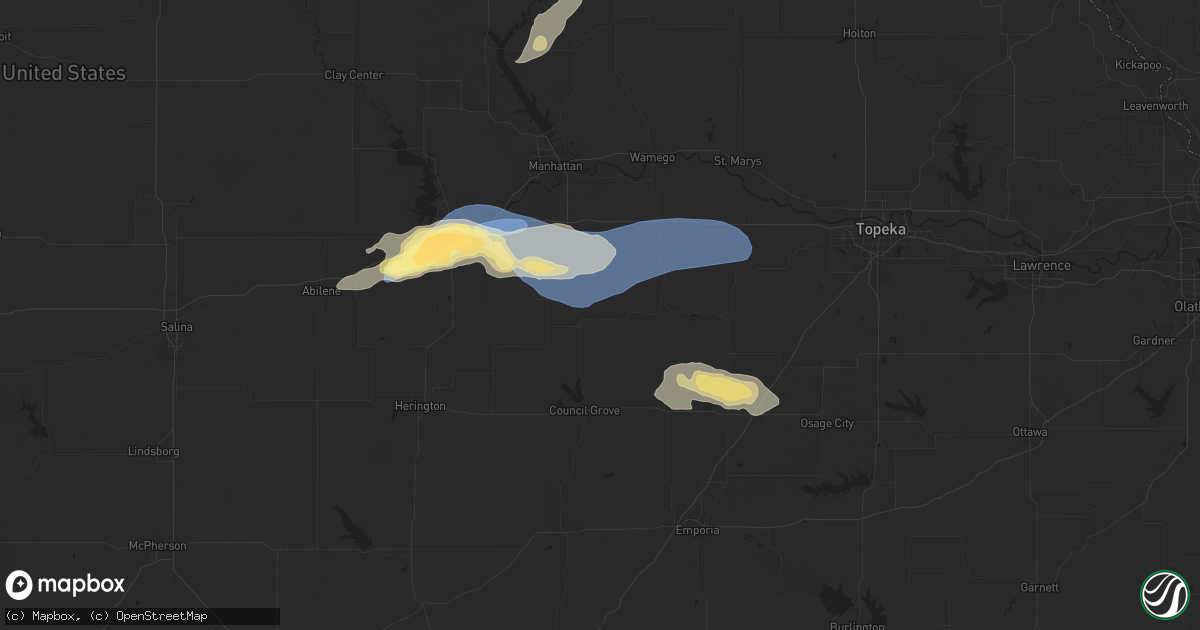 Hail map in Alta Vista, KS on June 28, 2024