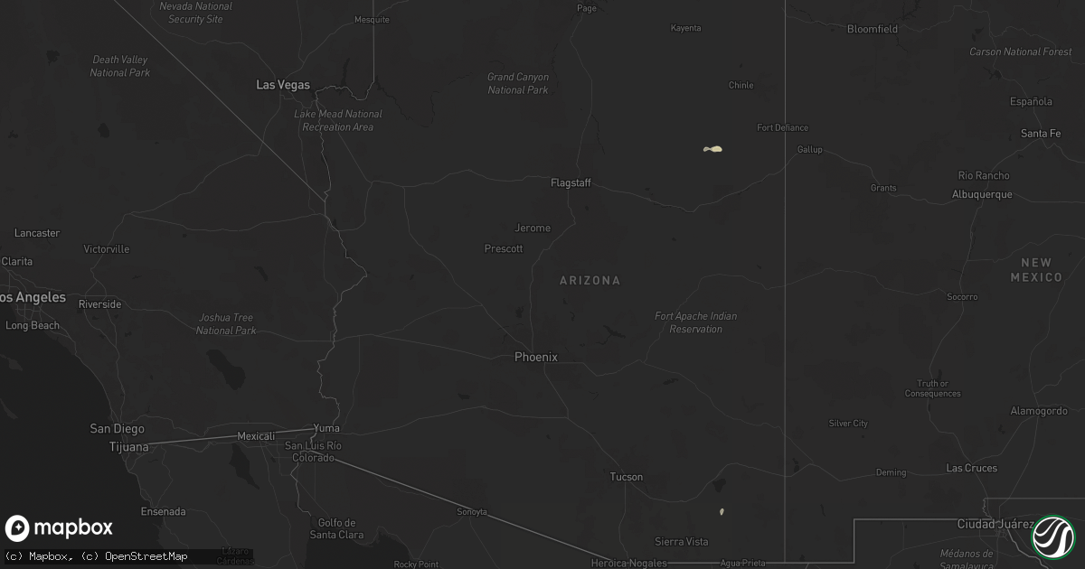 Hail map in Arizona on June 28, 2024