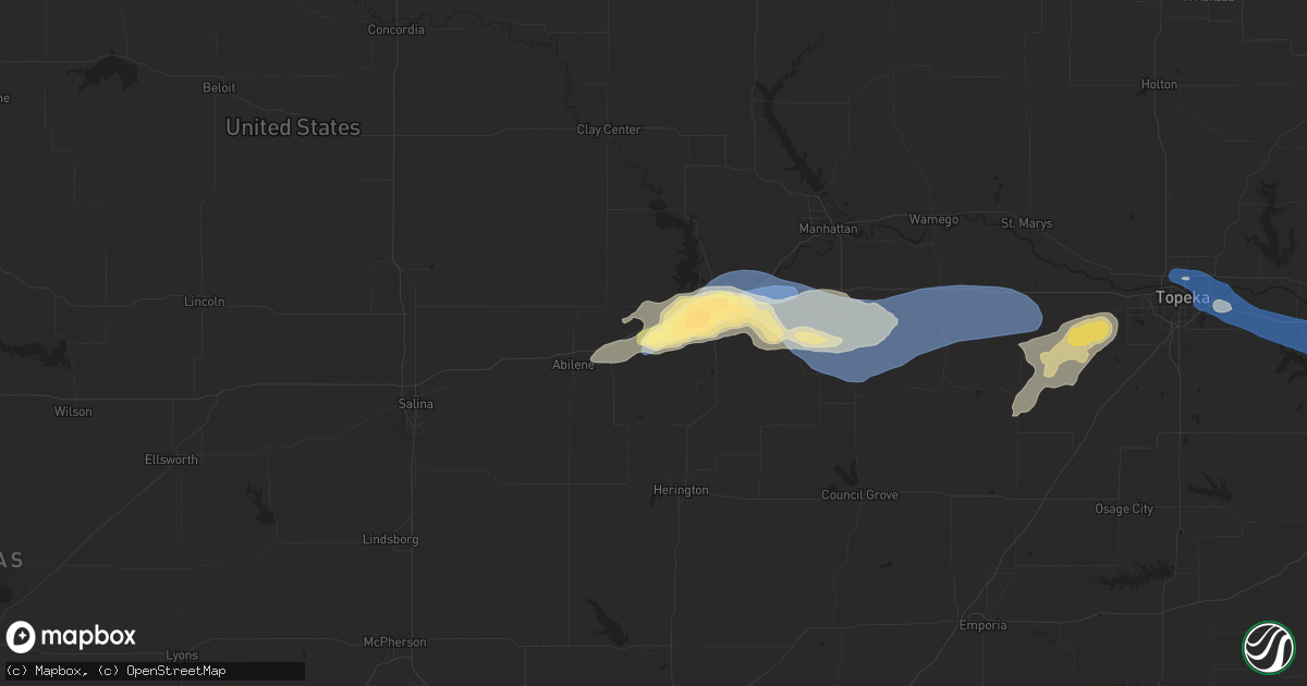 Hail map in Chapman, KS on June 28, 2024