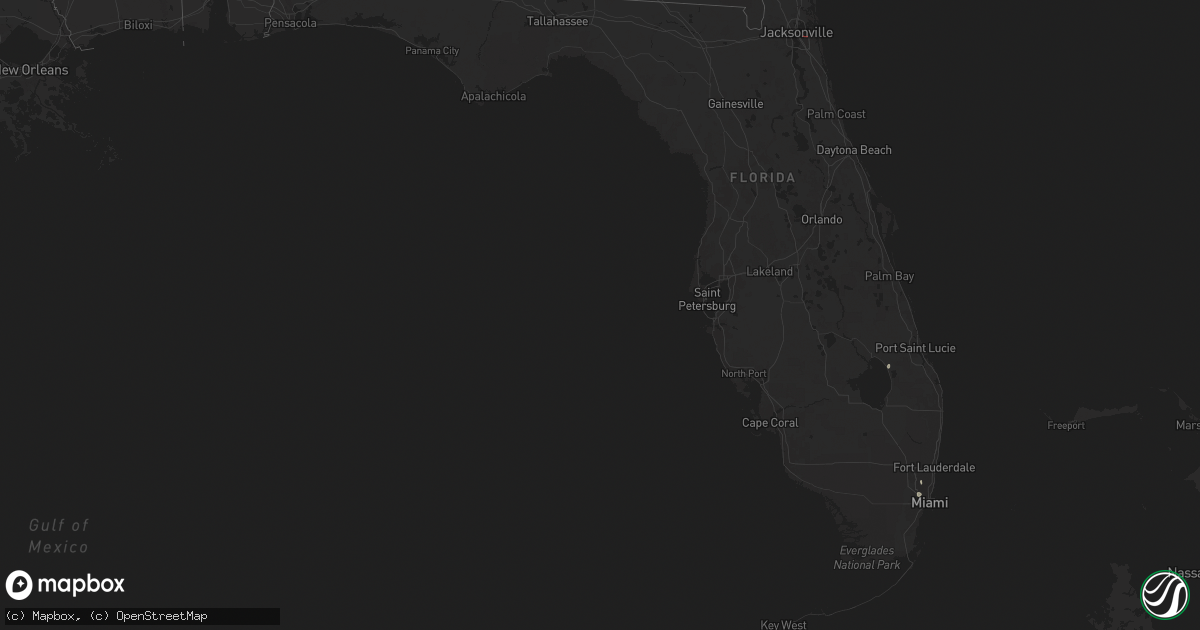 Hail map in Florida on June 28, 2024