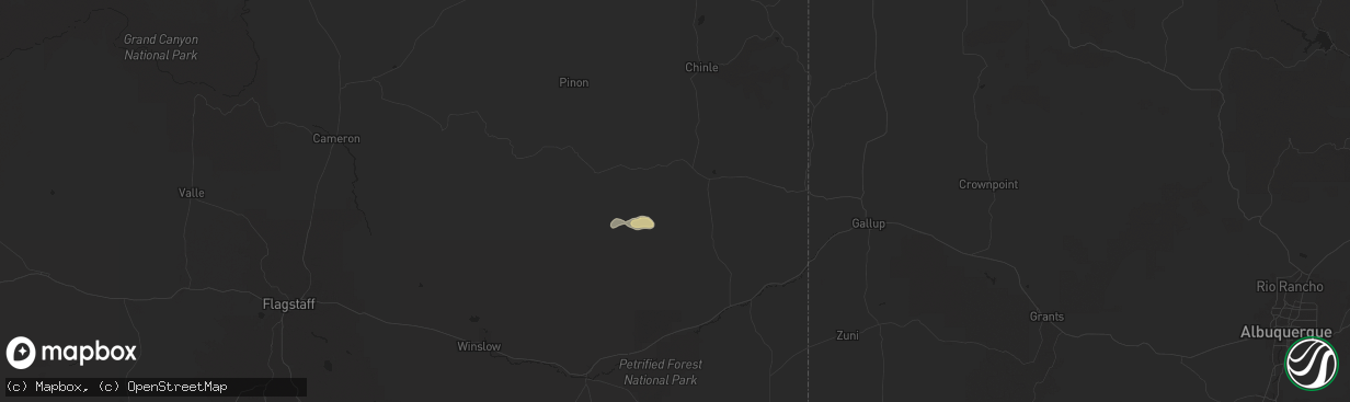 Hail map in Ganado, AZ on June 28, 2024