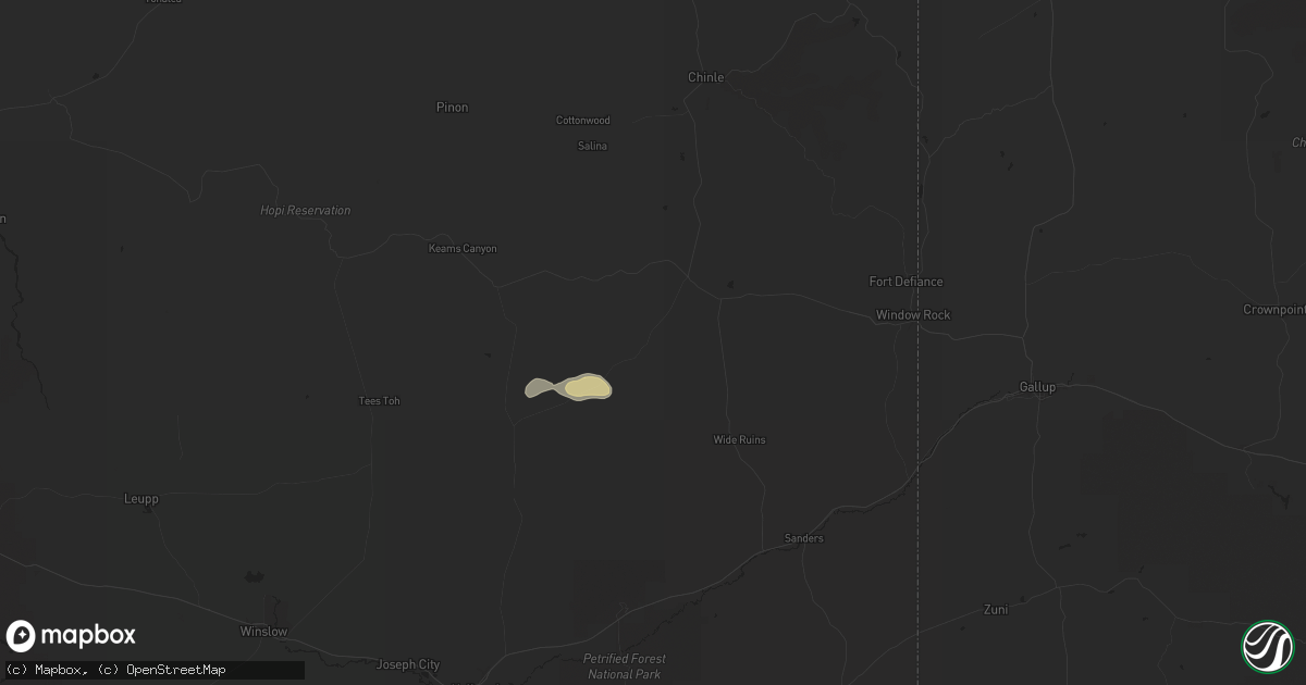Hail map in Ganado, AZ on June 28, 2024