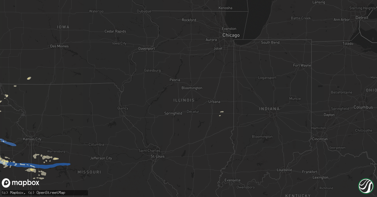 Hail map in Illinois on June 28, 2024