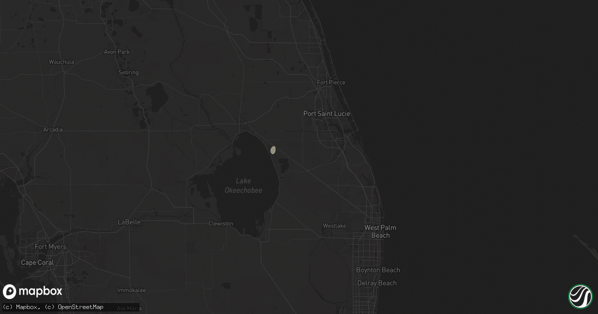 Hail map in Indiantown, FL on June 28, 2024
