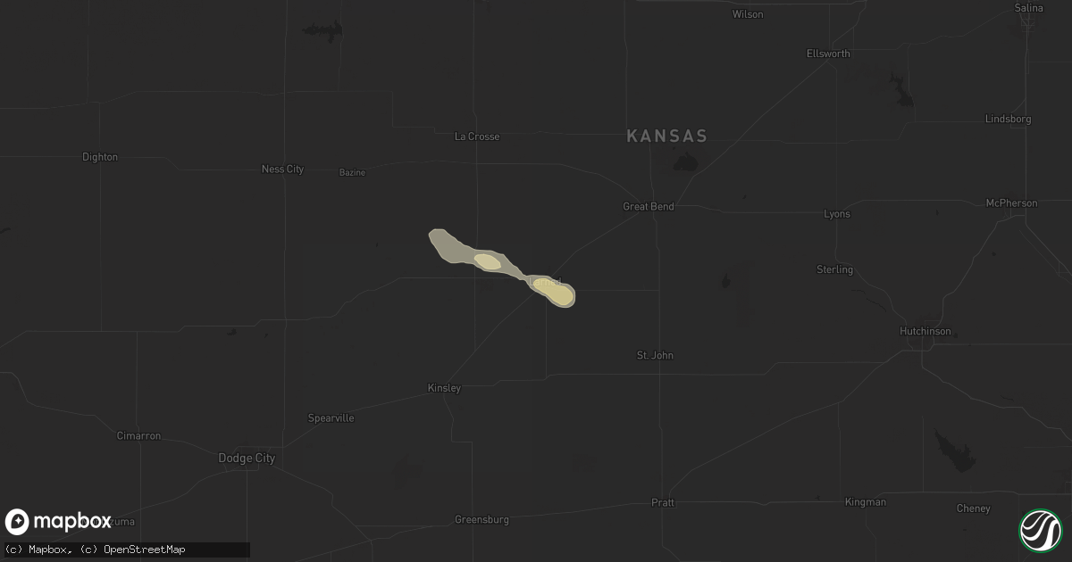 Hail map in Larned, KS on June 28, 2024