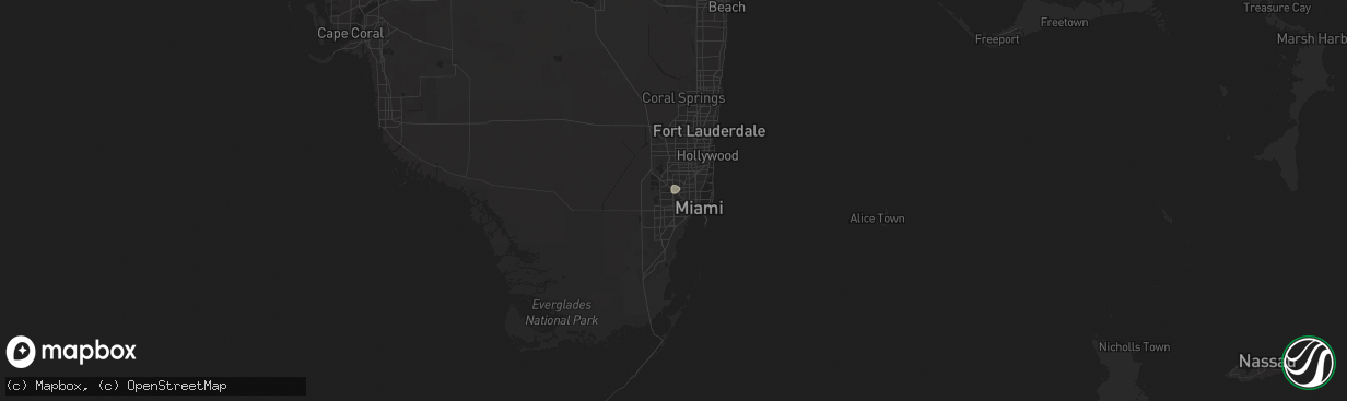 Hail map in Miami, FL on June 28, 2024