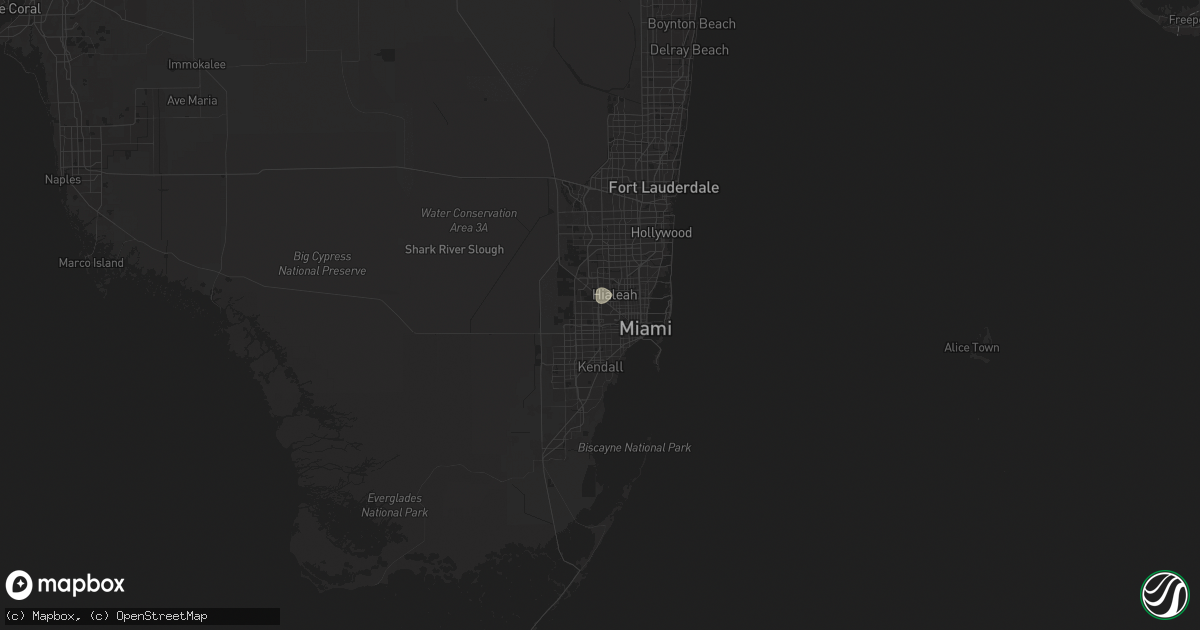 Hail map in Miami, FL on June 28, 2024