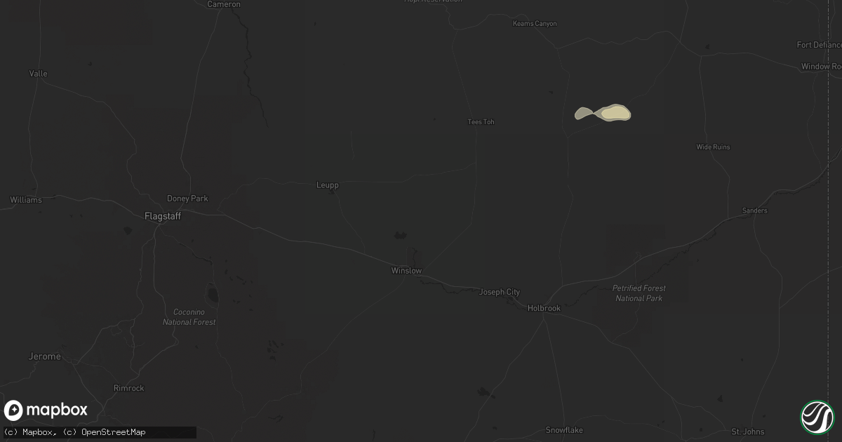 Hail map in Winslow, AZ on June 28, 2024