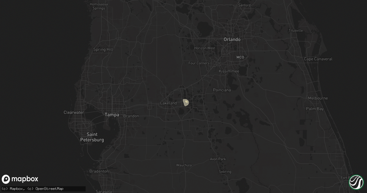Hail map in Auburndale, FL on June 28, 2025