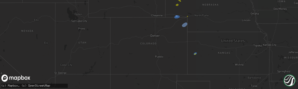 Hail map in Colorado on June 28, 2025