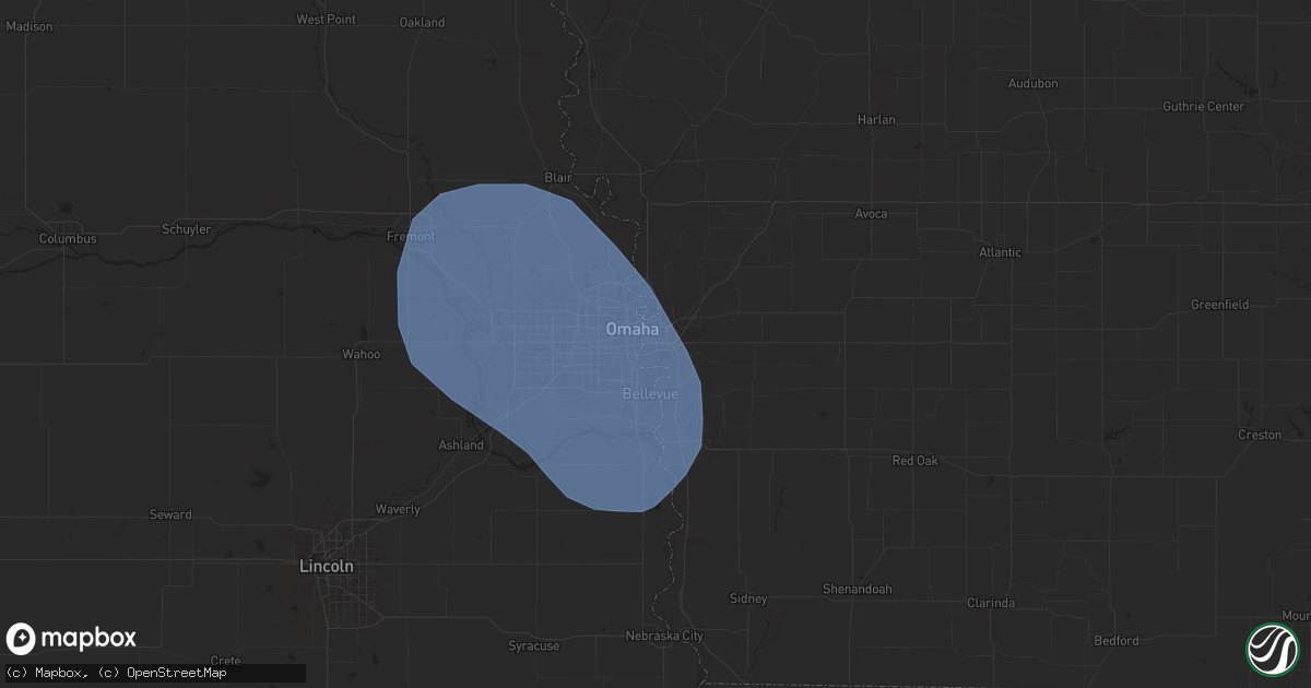 Hail map in Council Bluffs, IA on June 28, 2025