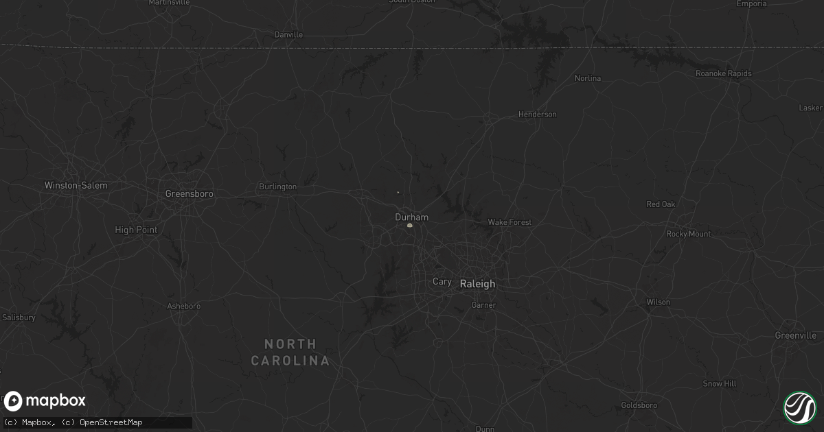 Hail map in Durham, NC on June 28, 2025