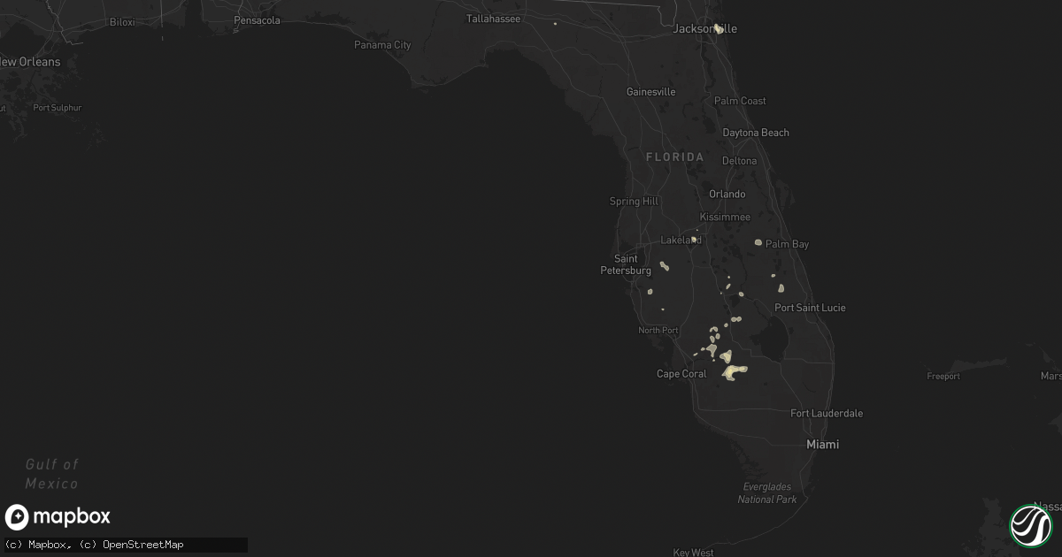 Hail map in Florida on June 28, 2025
