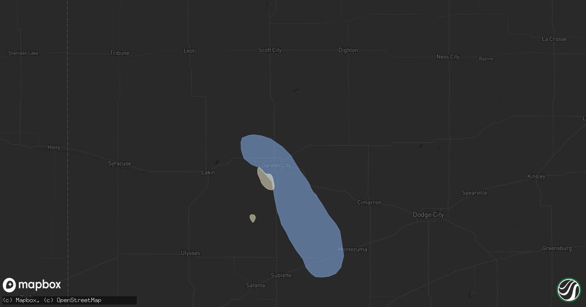 Hail map in Garden City, KS on June 28, 2025