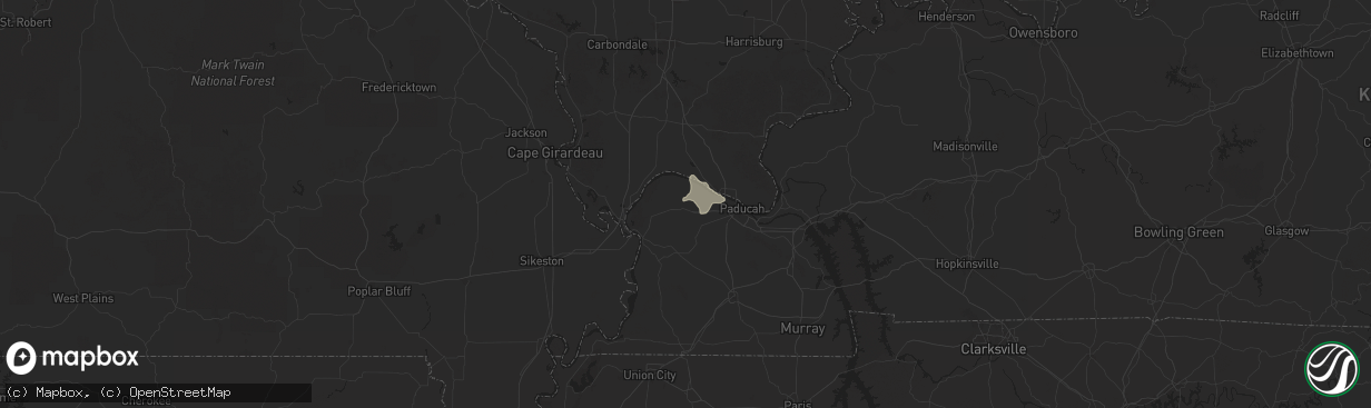 Hail map in Kevil, KY on June 28, 2025