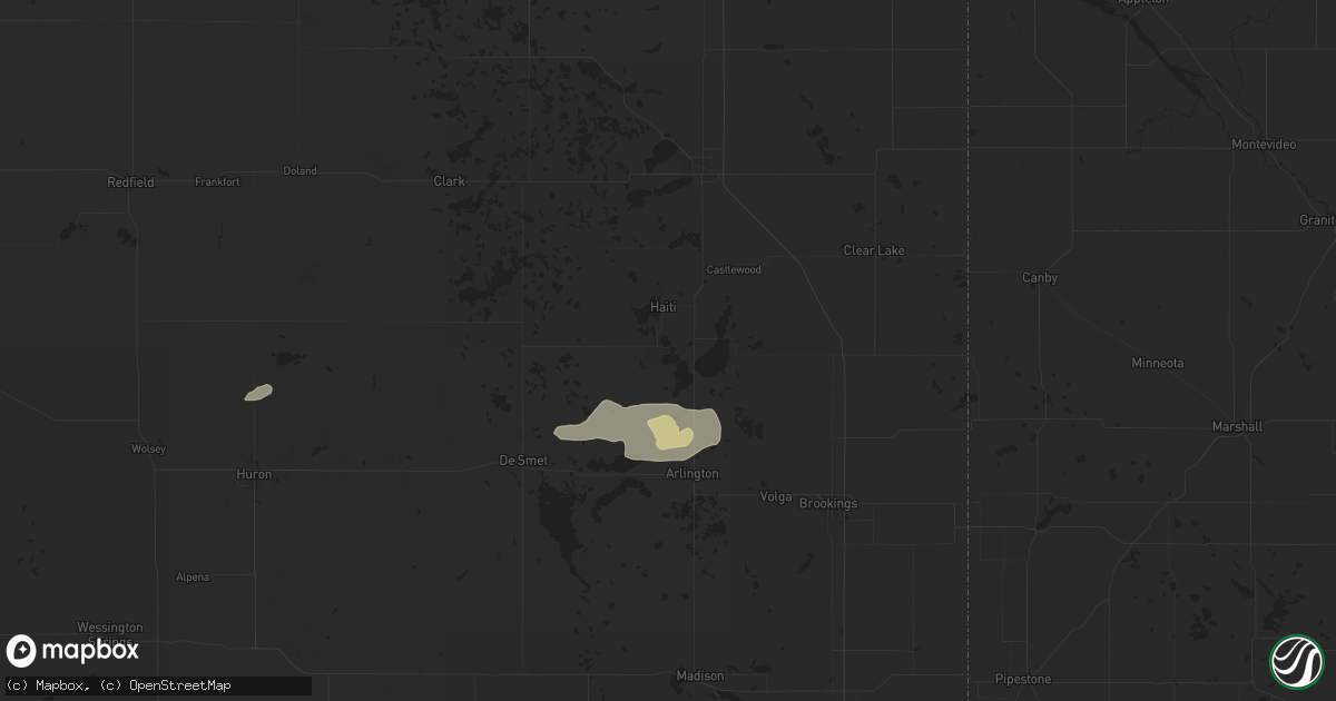 Hail map in Lake Norden, SD on June 28, 2025