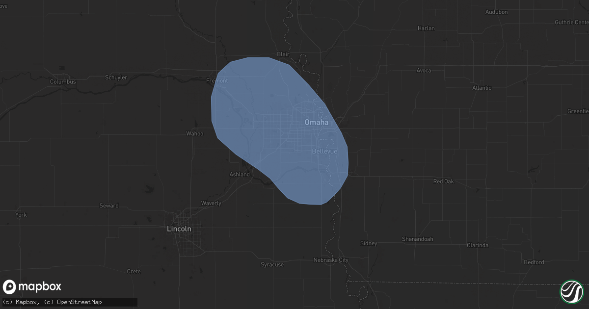 Hail map in Papillion, NE on June 28, 2025