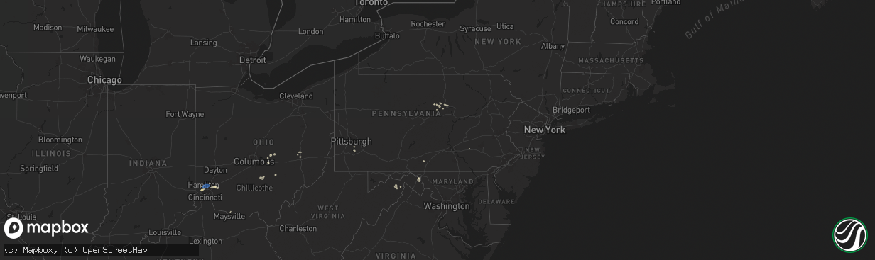 Hail map in Pennsylvania on June 28, 2025